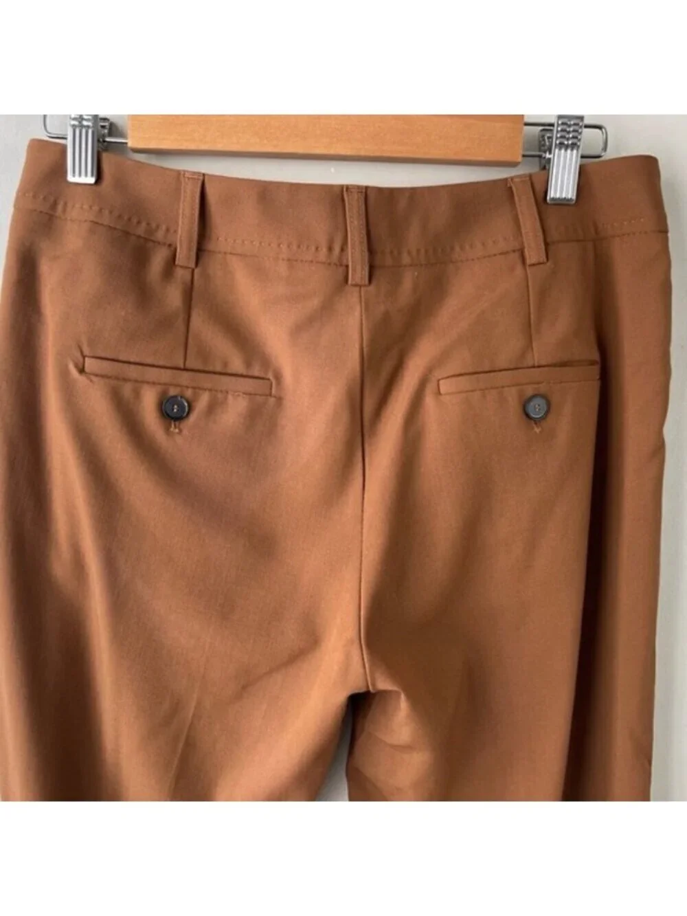 Gerard Darel Paris women’s golden brown mid rise wool blend pant size FR 36 US 4